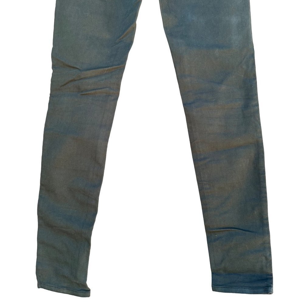 Mazzini Dutti Skinny Fit Denim Forest Green Jeans Made in USA Size 2 - Picture 8 of 13